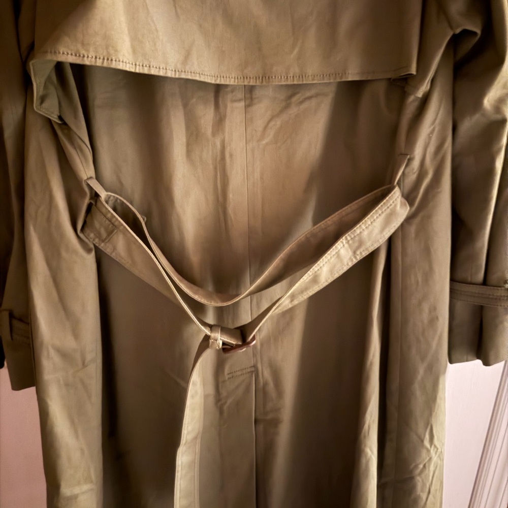 Ann Taylor Olive Trench Coat with Self Tie Belt - Picture 5 of 7